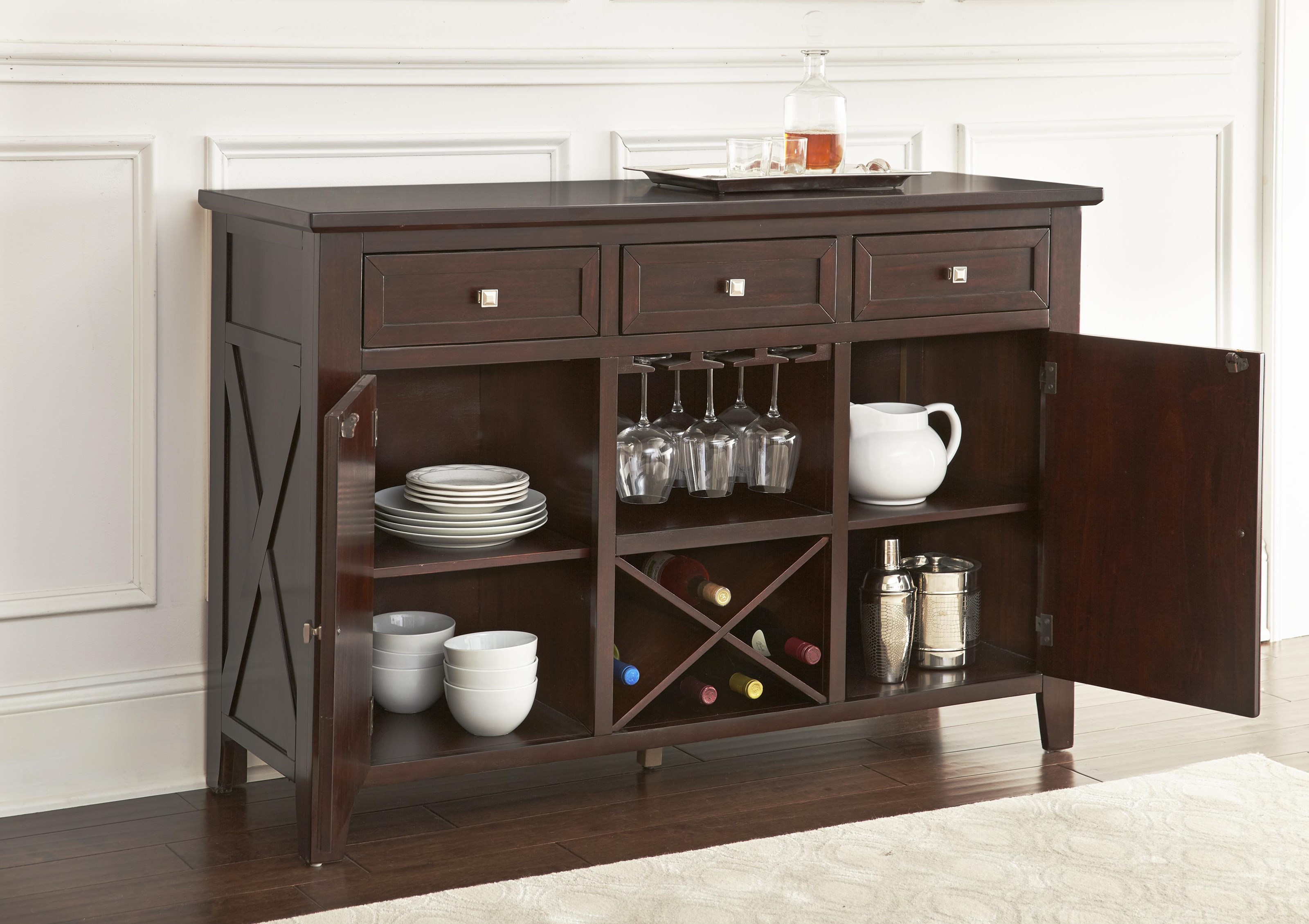 Steve Silver Adrian SSCAD 600 SV Wine Server Wayside Furniture Mattress Buffets